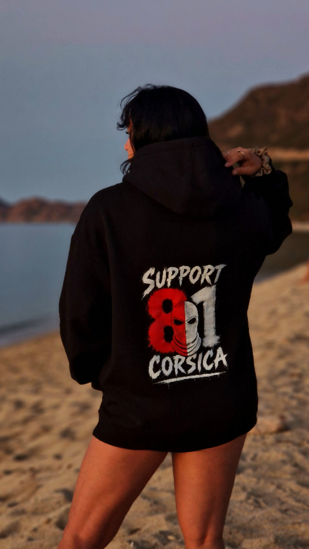 Sweat à capuche-Support Your Local-Cagoule-Black