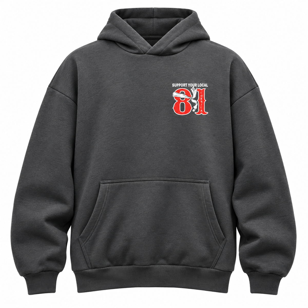 Sweat à capuche-Support Your Local 81-Black