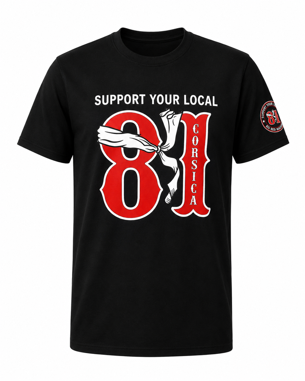 T-shirt manches courtes Support Your Local 81 Corsica Bandeau