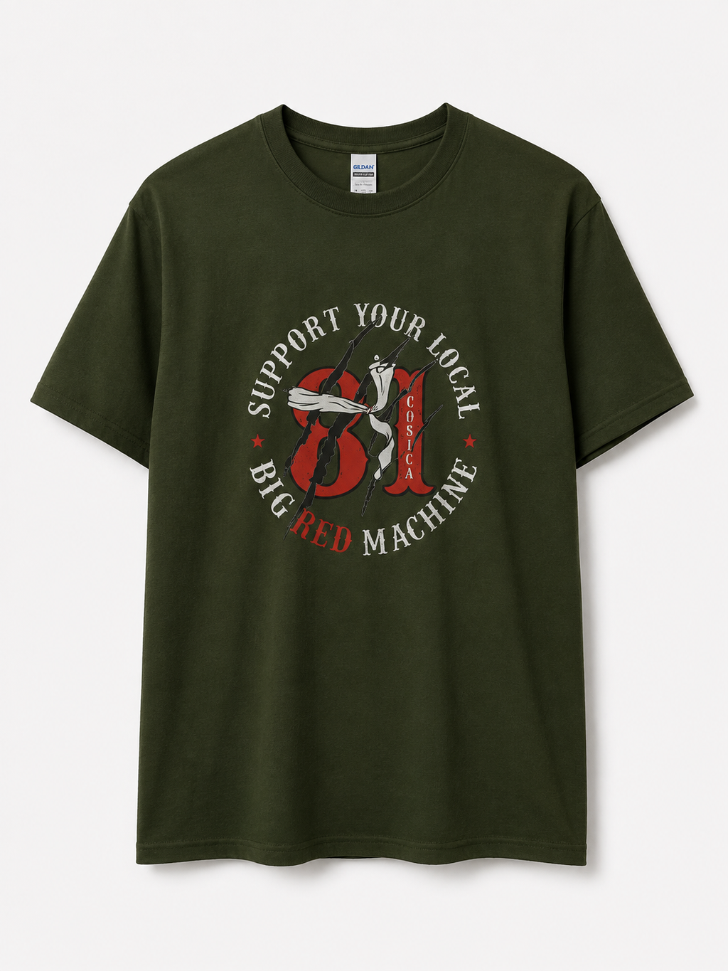 T-shirt à manches courtes - Support Your Local  Big Red Machine Corsica kaki