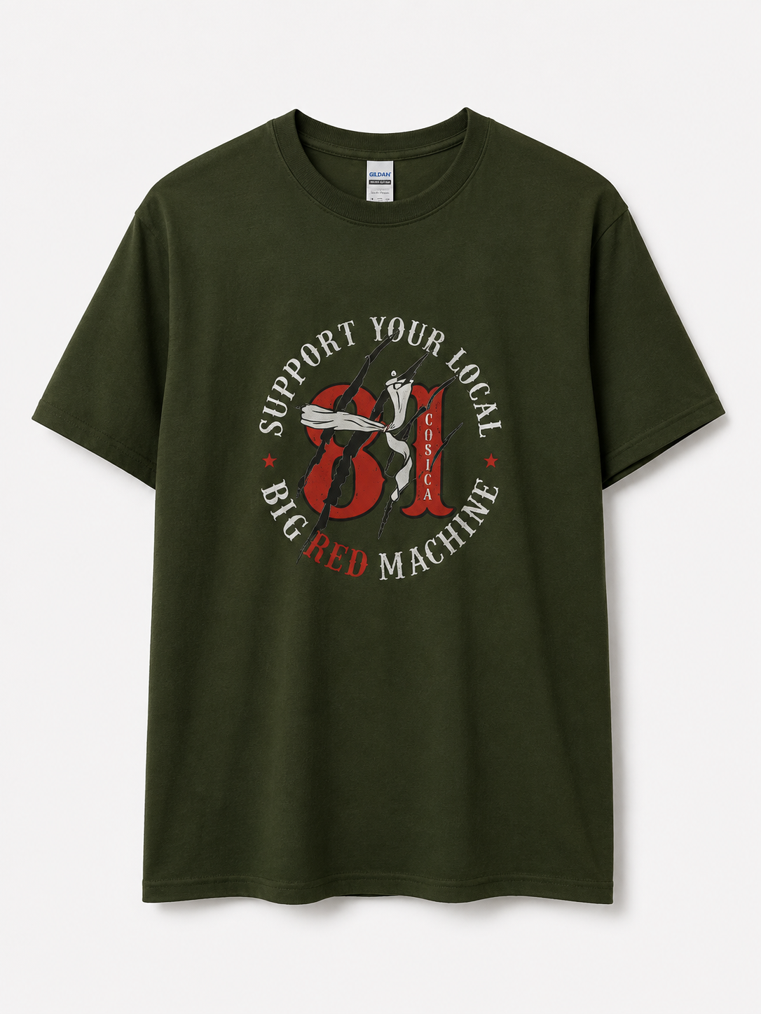 T-shirt à manches courtes - Support Your Local  Big Red Machine Corsica kaki