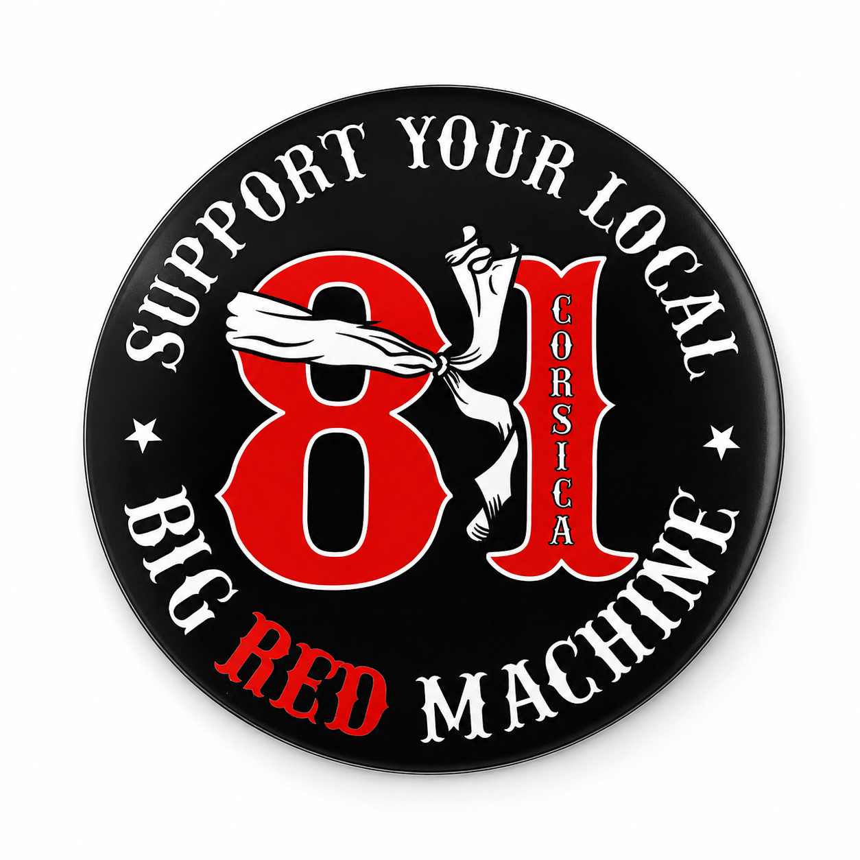 Sticker Rond  Support Your Local 81 CORSICA