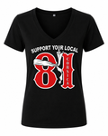 T-shirt à maches courtes femme Support your Local 81 Corsica bandeau