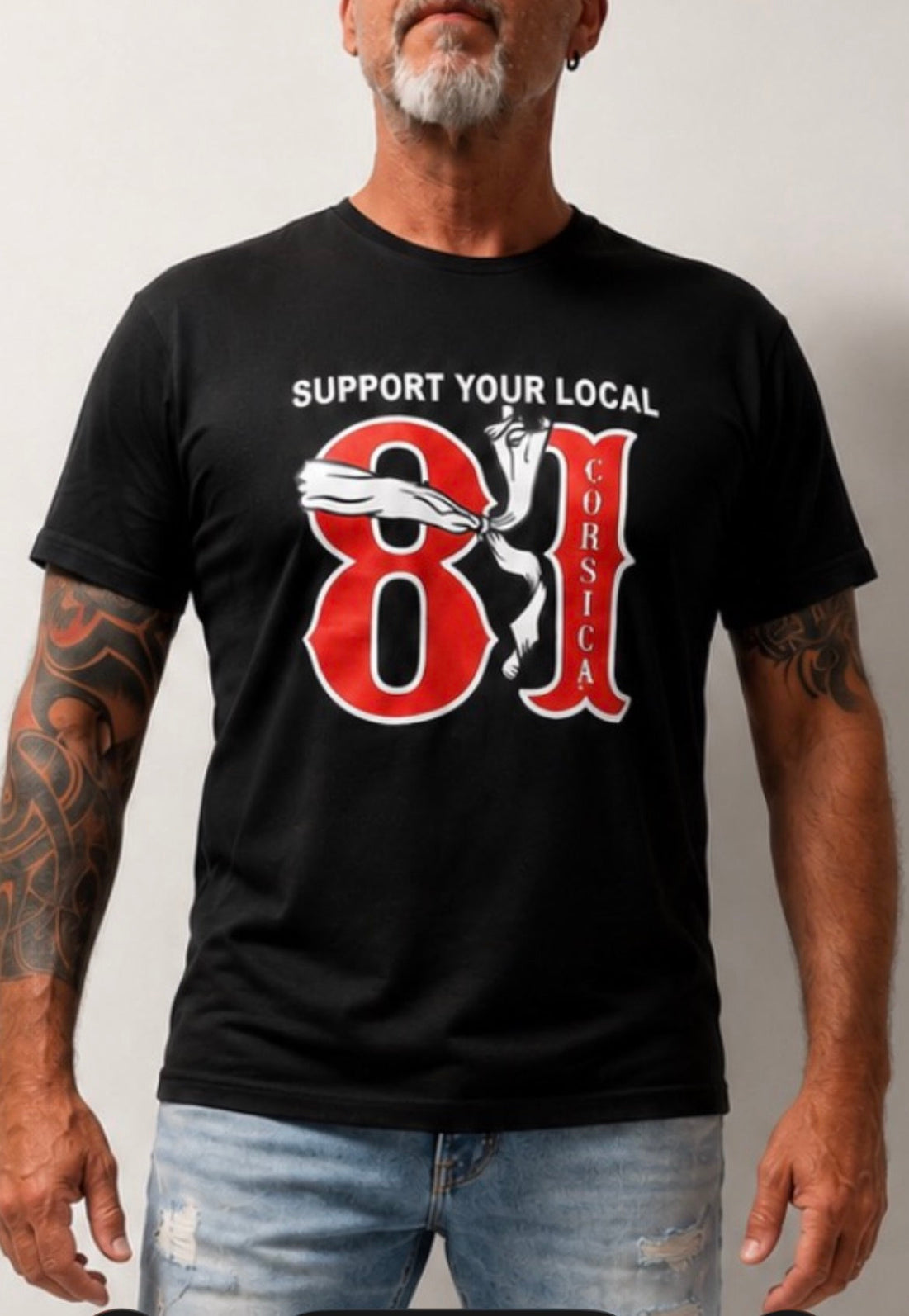 T-shirt manches courtes Support Your Local 81 Corsica Bandeau
