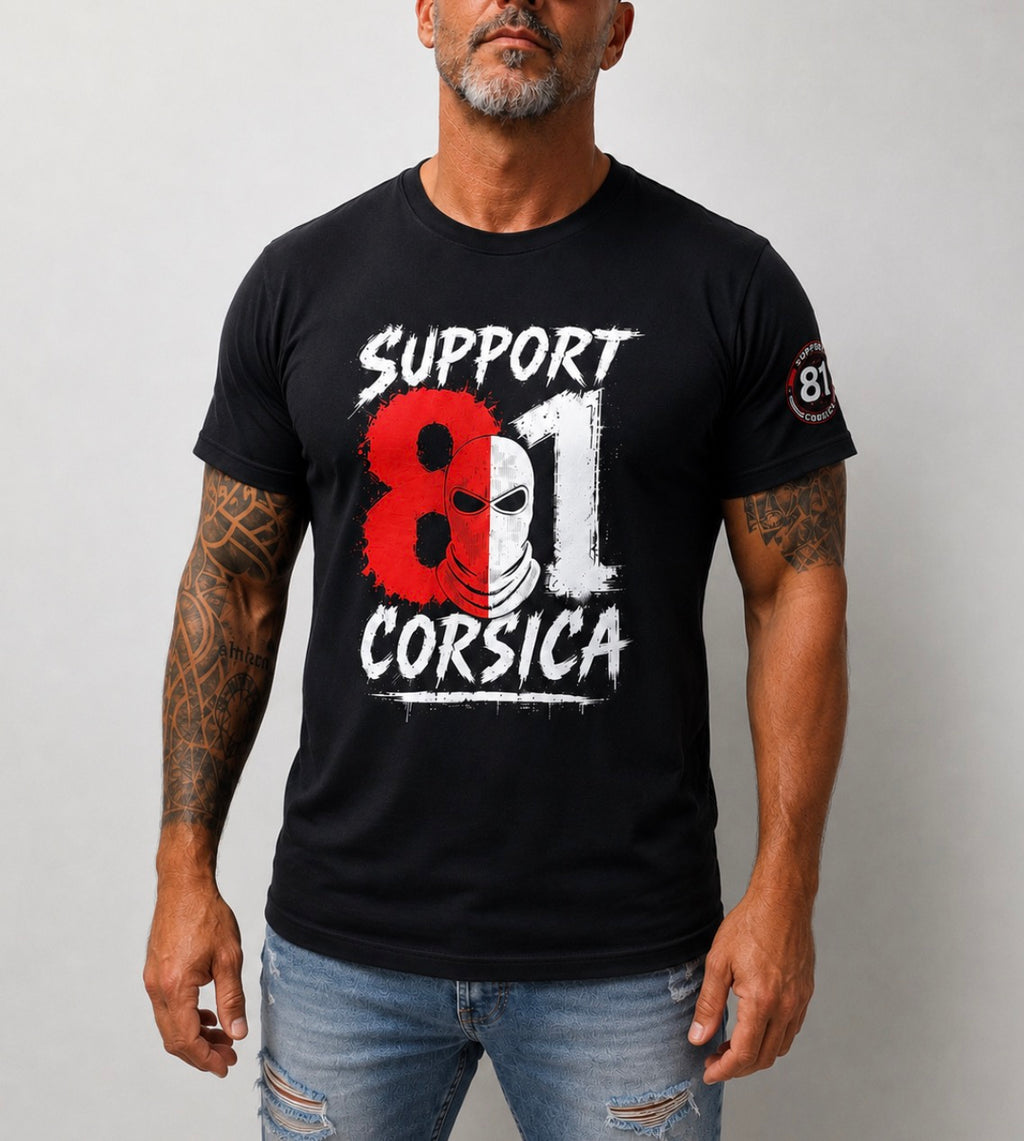 T-shirt manches courtes Support 81 Corsica Cagoule