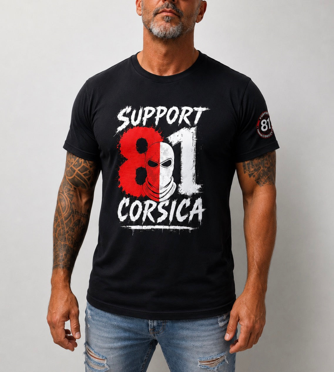 T-shirt manches courtes Support 81 Corsica Cagoule